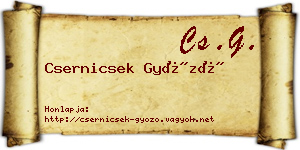 Csernicsek Győző névjegykártya